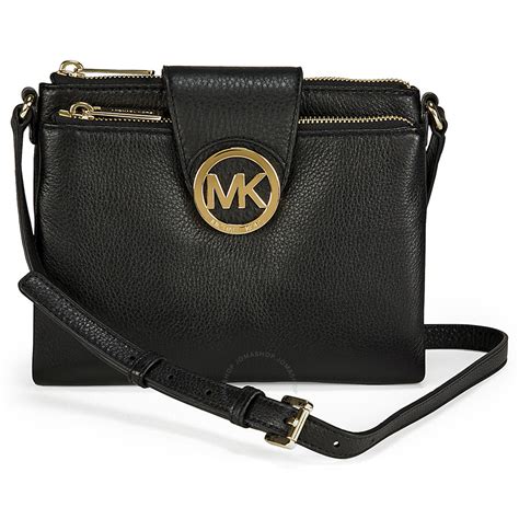 crossbody michael kors black purse|Michael Kors black shiny purse.